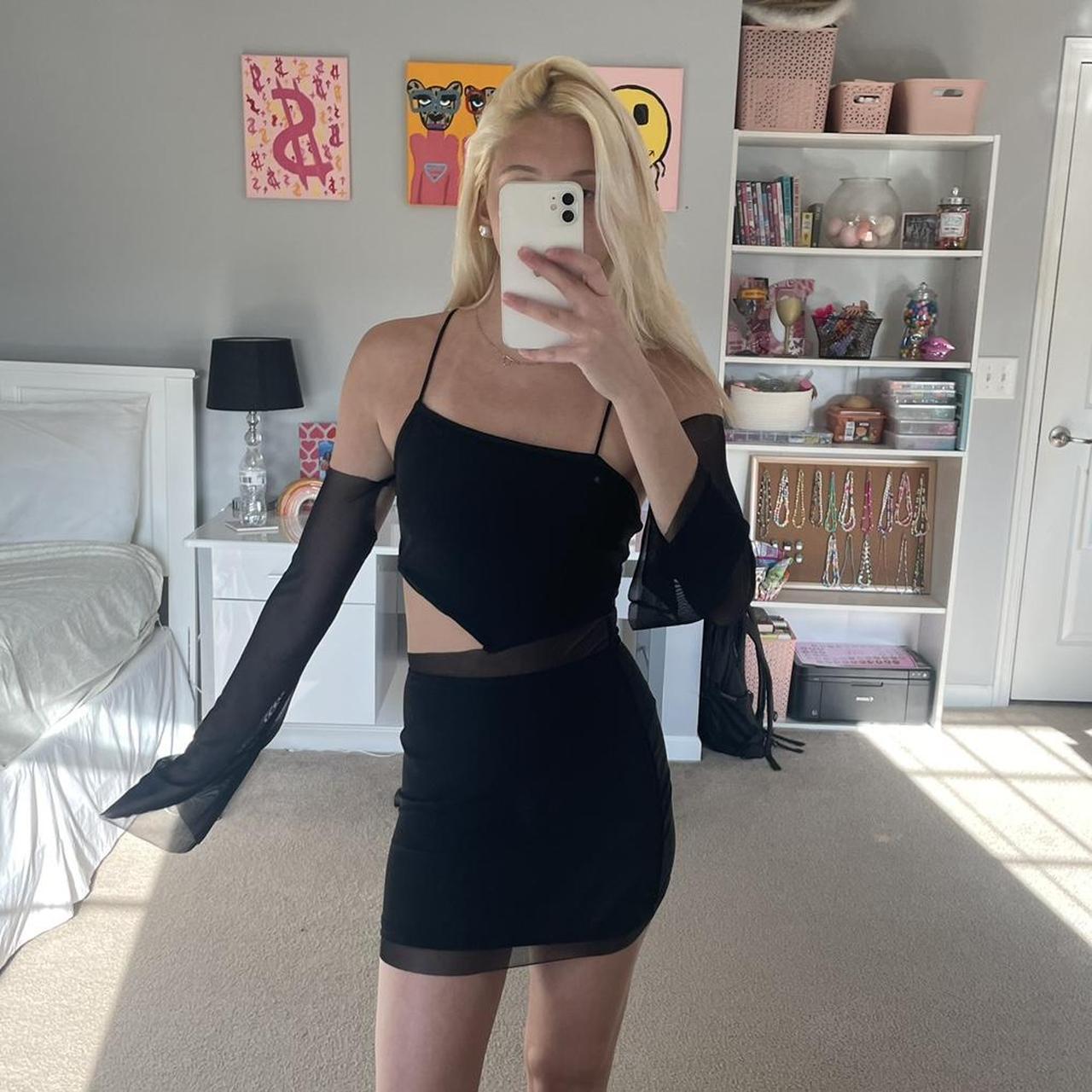 Black Shein mini dress🖤 This is a size XS and never... - Depop