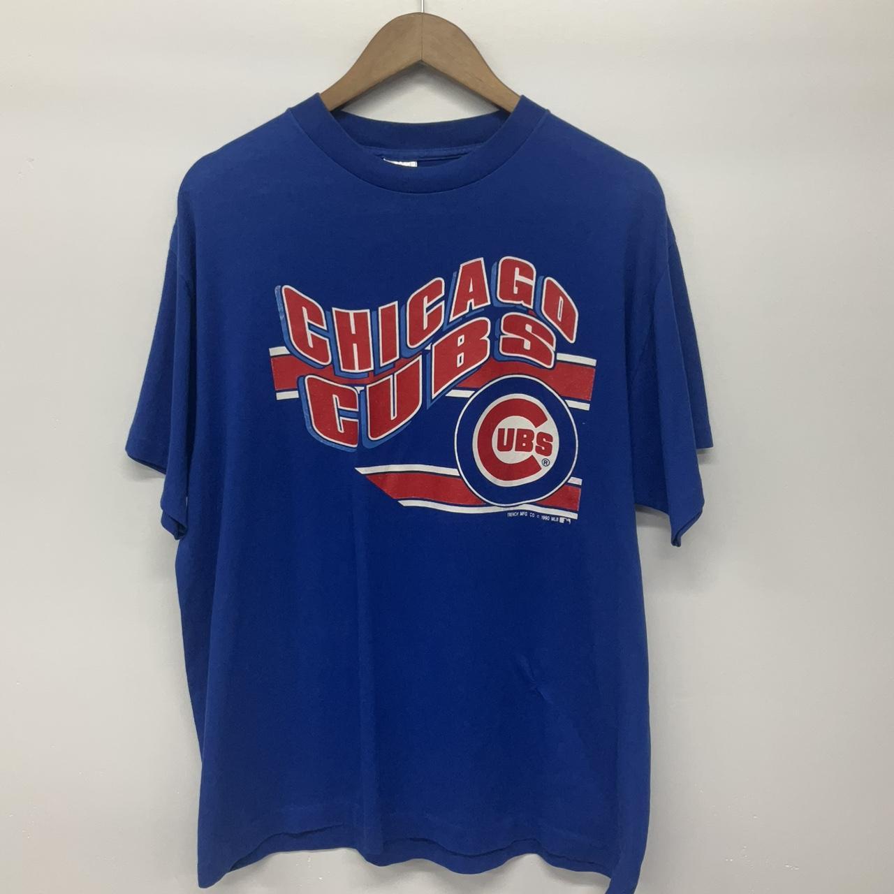 Vintage Chicago Cubs TShirt XL MLB Baseball Blue - Depop