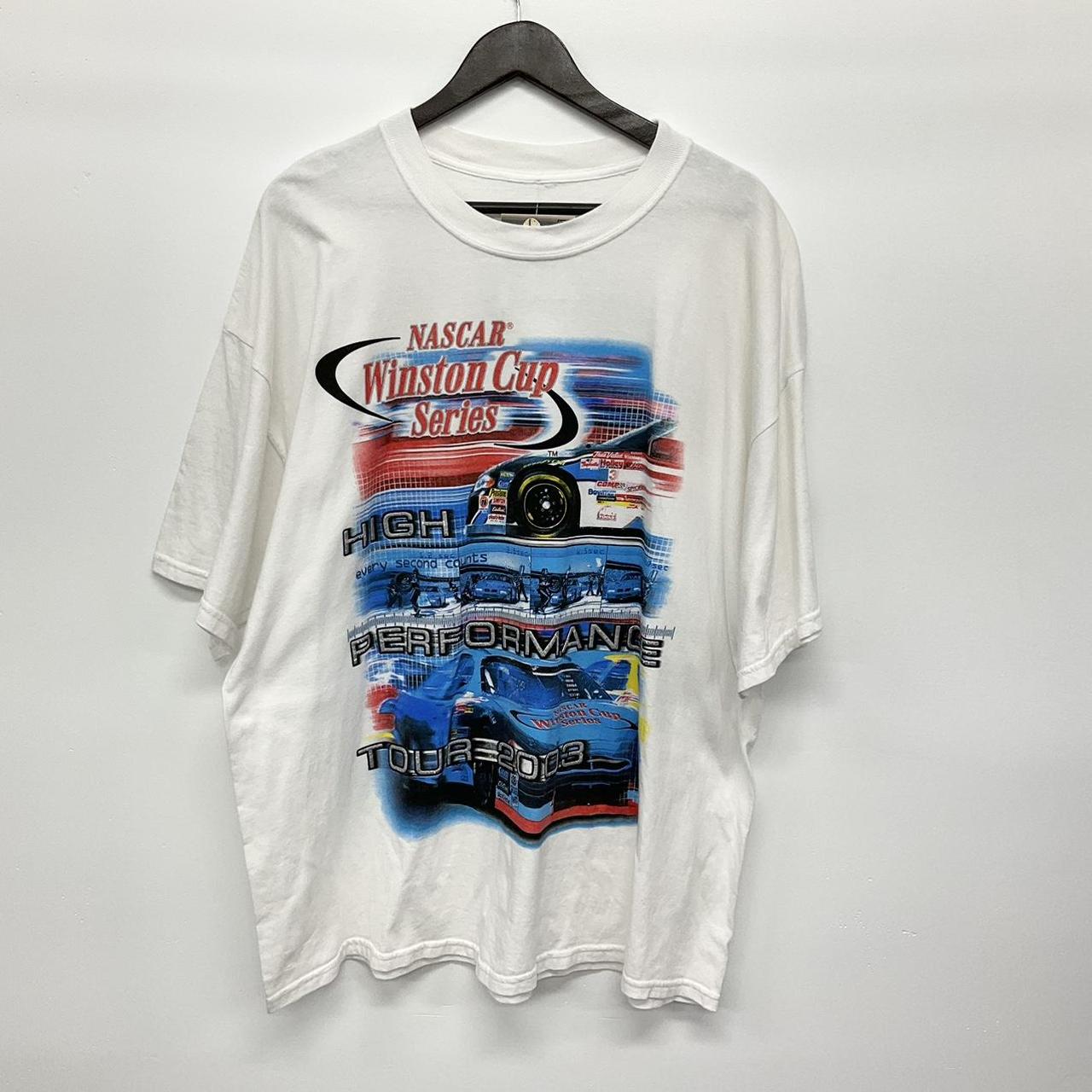 NASCAR Men's White T-shirt | Depop