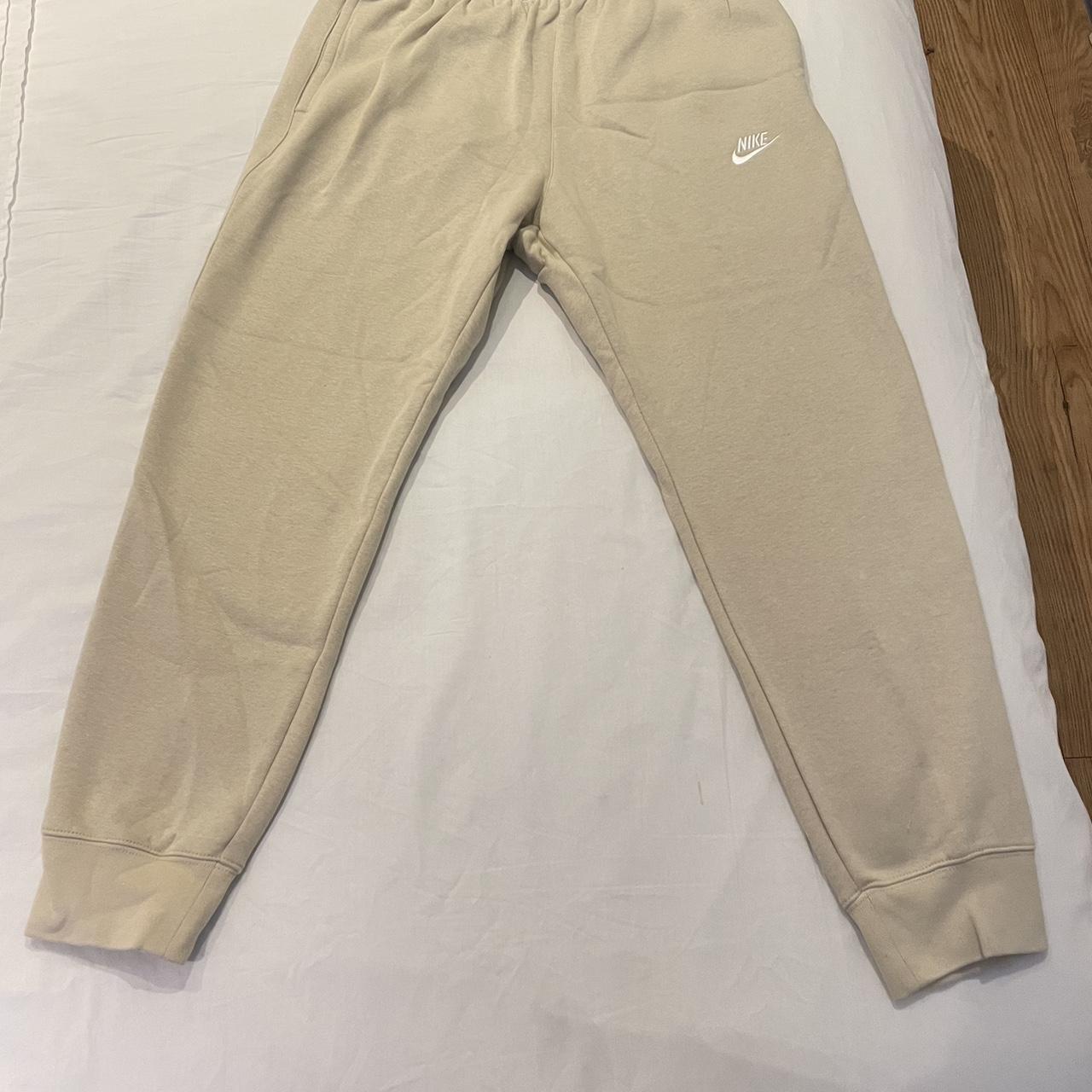 Nike Club fleece joggers in beige. Never worn! Brand... - Depop