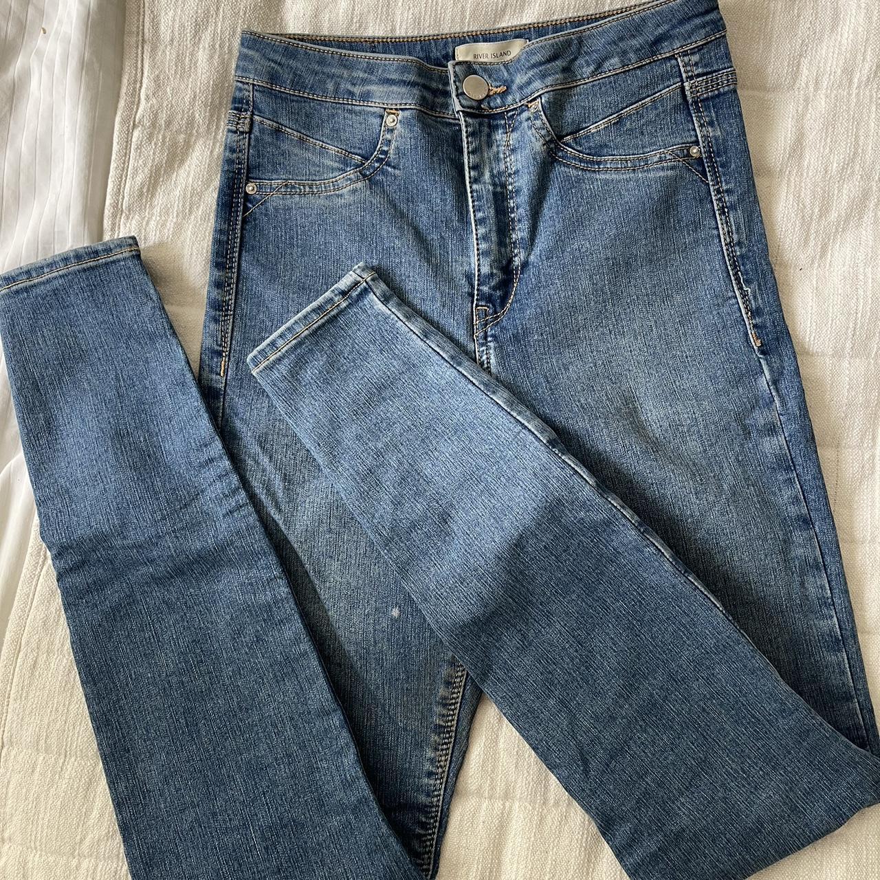 River island high waisted skinny jeans- only worn a... - Depop