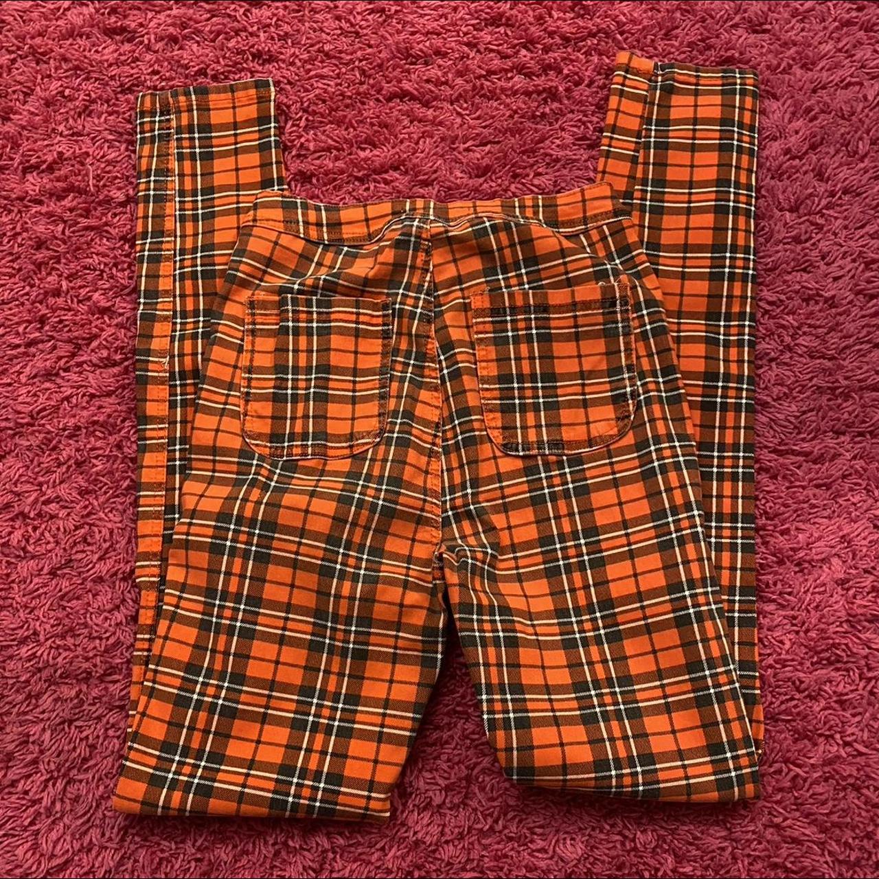 Orange and best sale black plaid pants