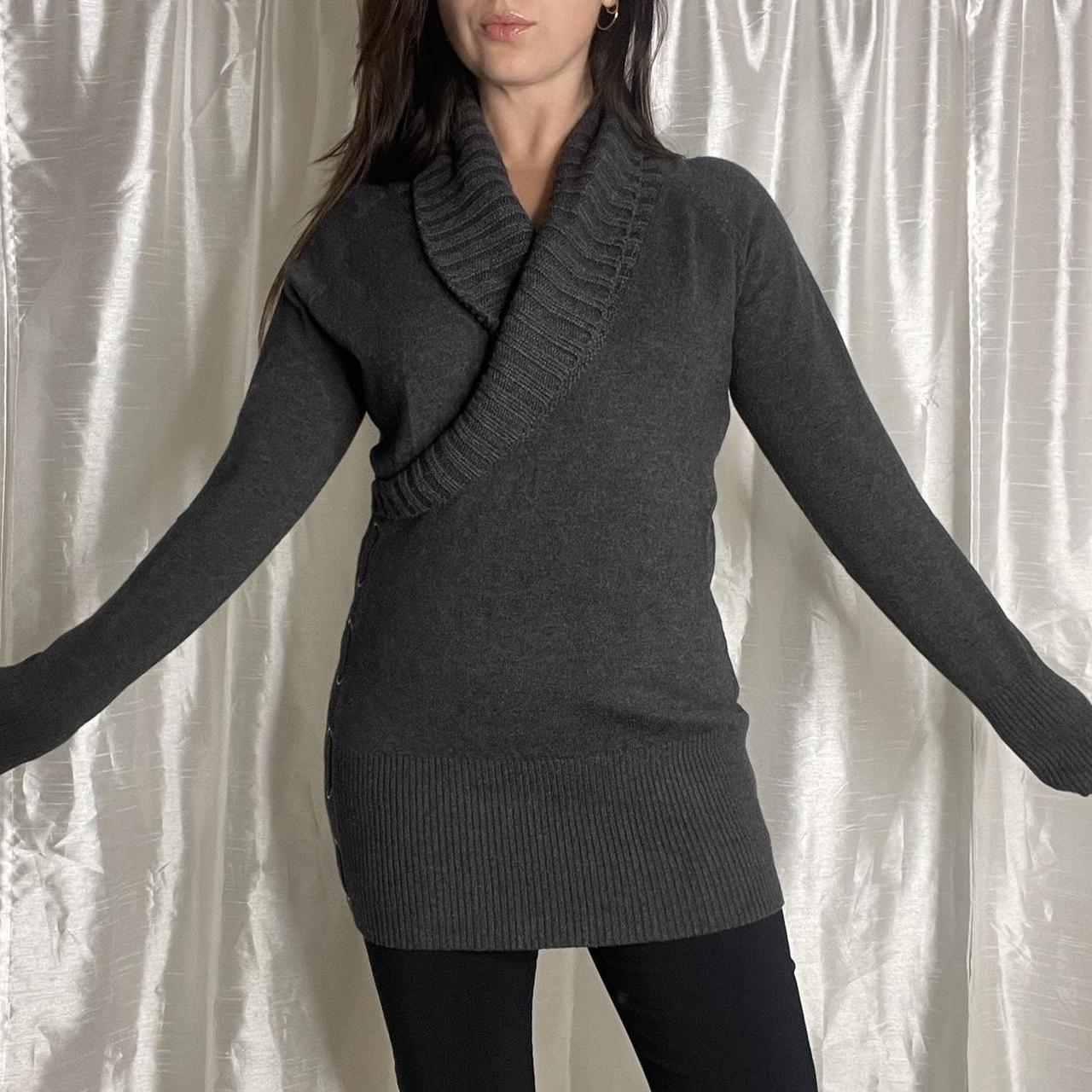 Cache Women's Sweater - Grey/Gold - L – Cache Woo… - image 2