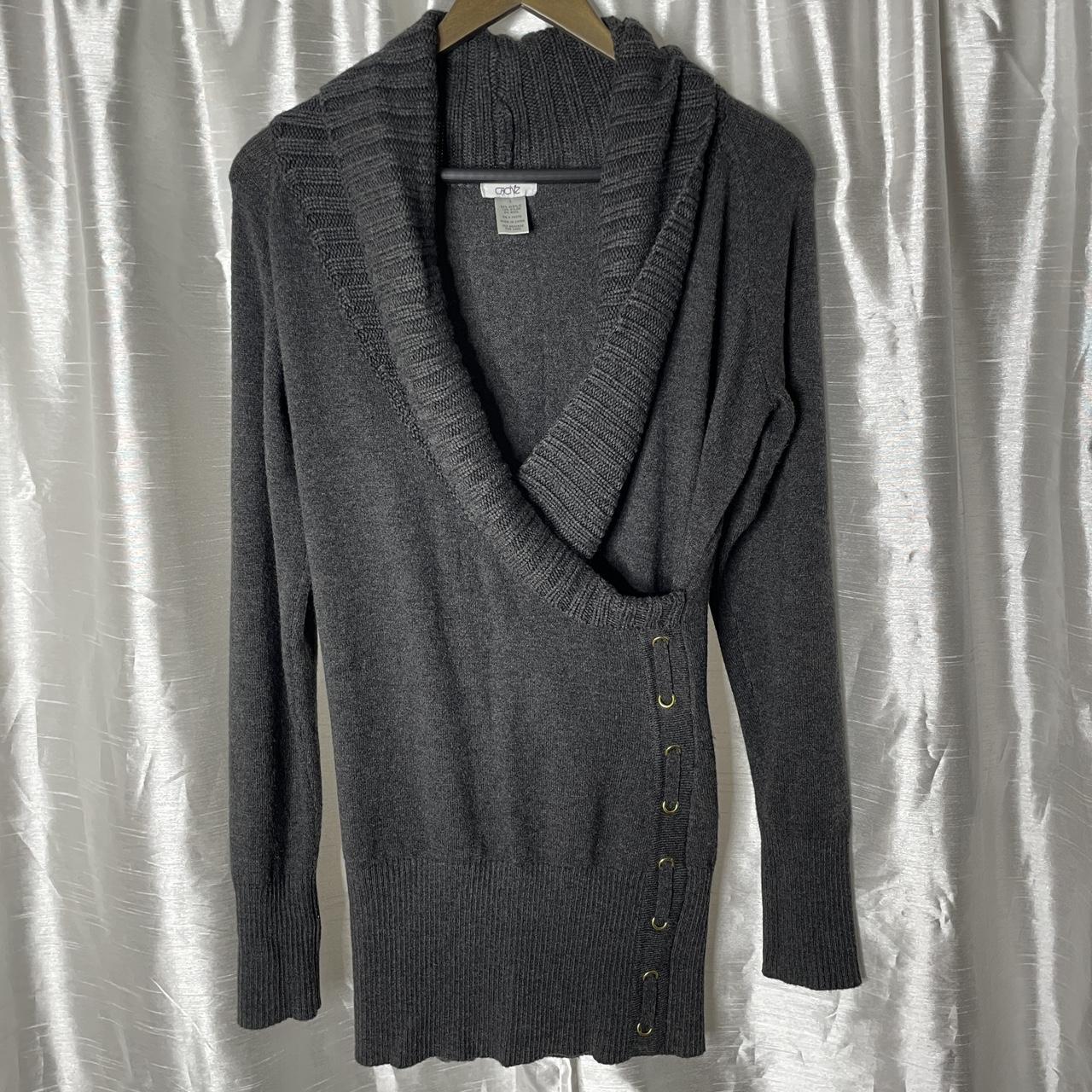 Cache Women's Sweater - Grey/Gold - L – Cache Woo… - image 6