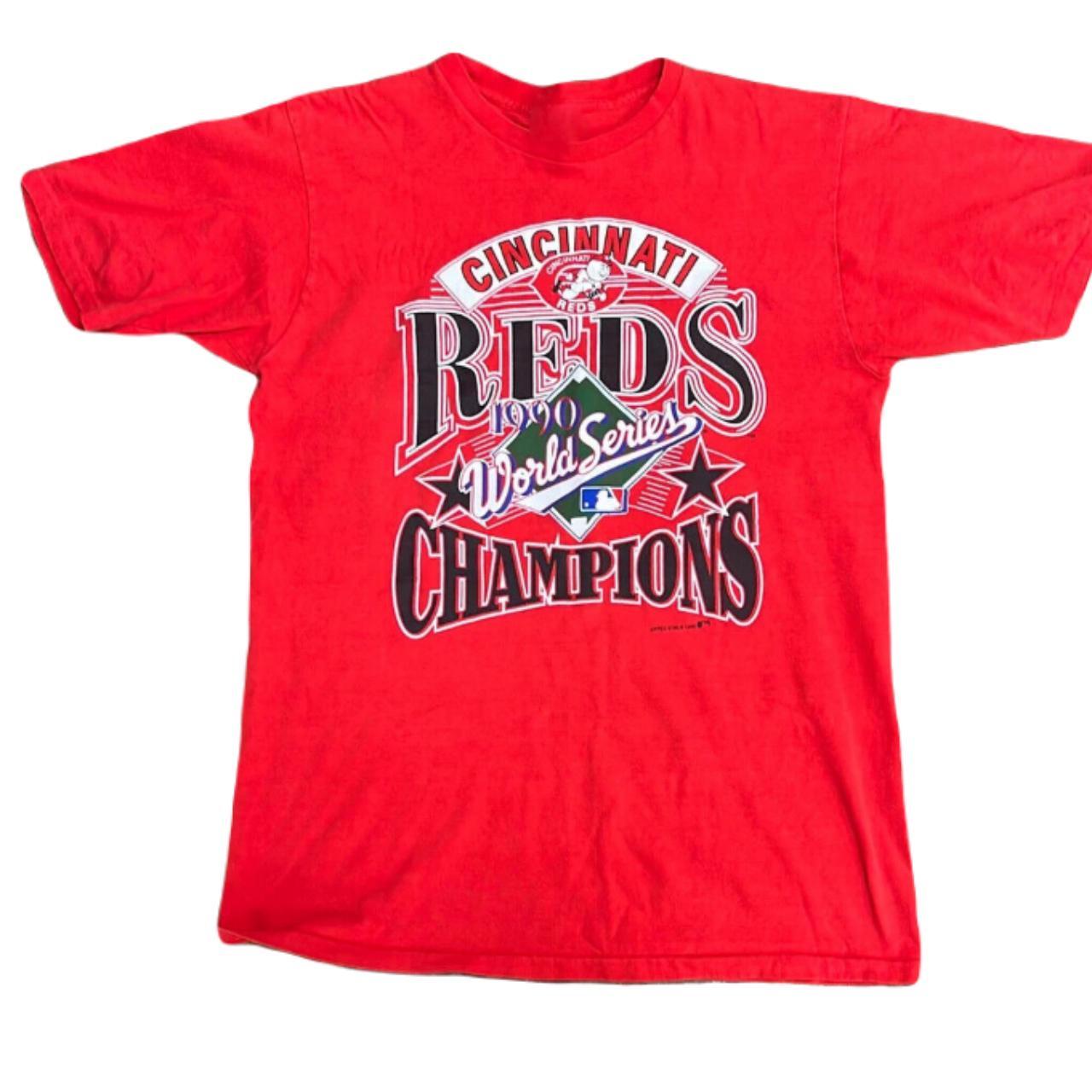 Vintage 1990 Cincinnati Reds World Series champions - Depop