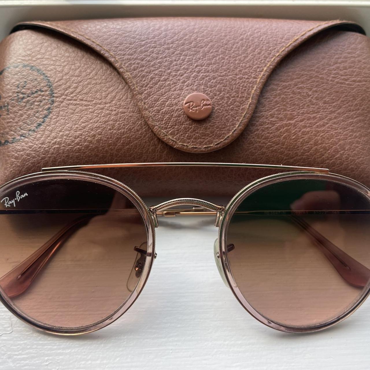 Ray-Ban Women's Round Sunglasses Brown/Pink – Ray-Ban (RB3647N