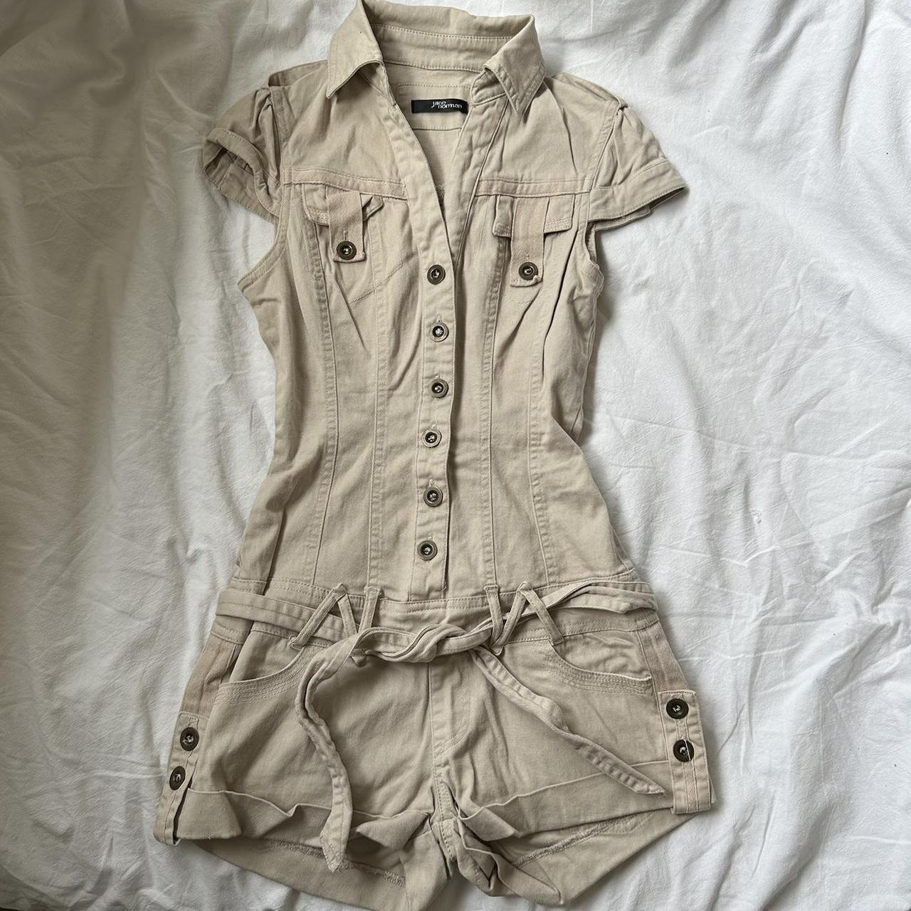 jane norman cargo utility combat romper playsuit all... - Depop