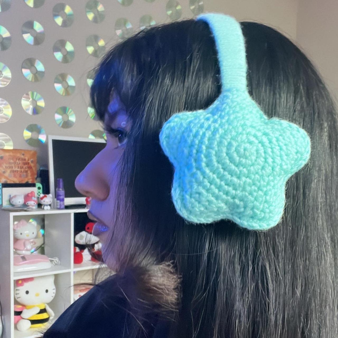 Crochet star earmuffs 🫧🪩🎧 can be customized any... Depop