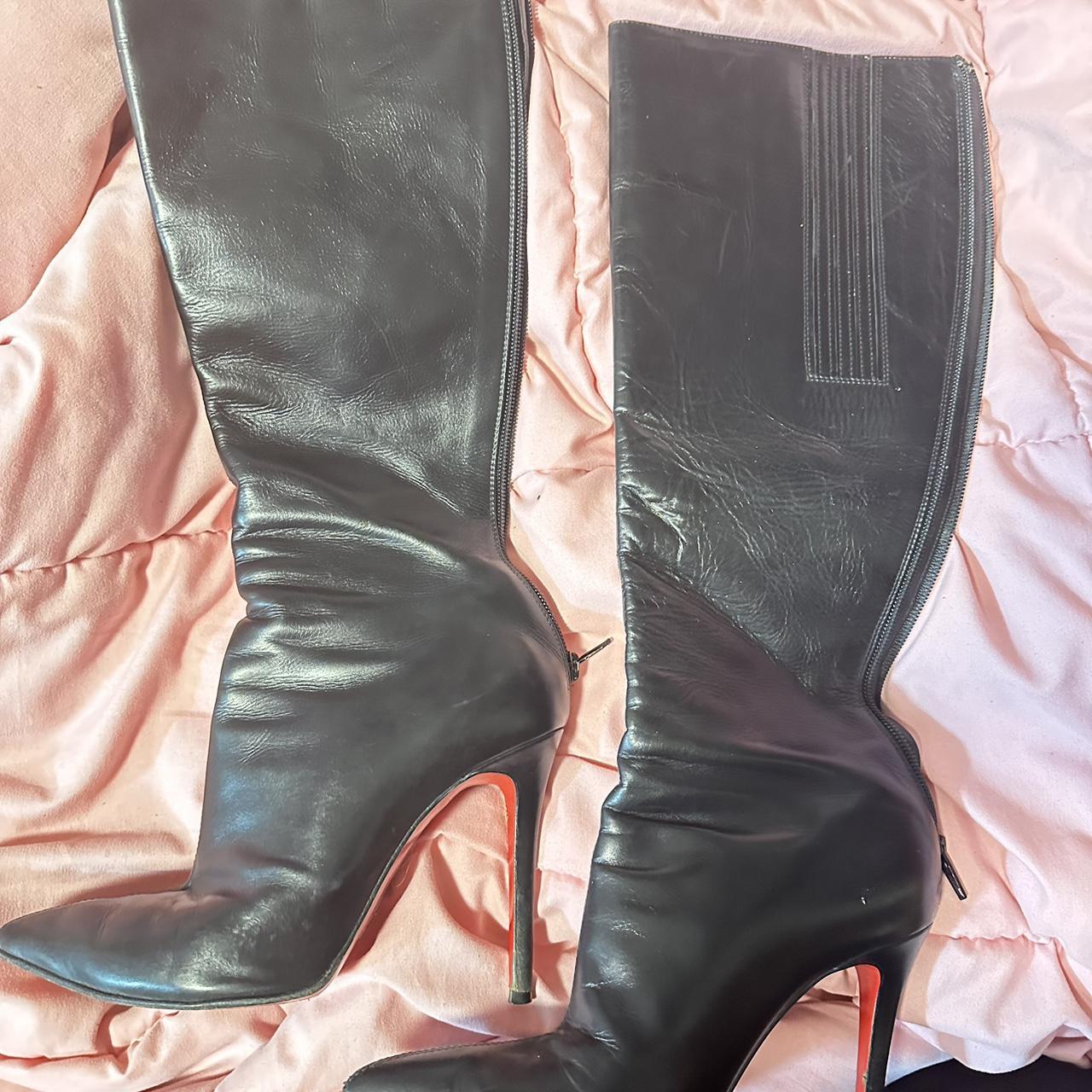 Women s Christian Louboutin Boots Preowned Secondhand Depop