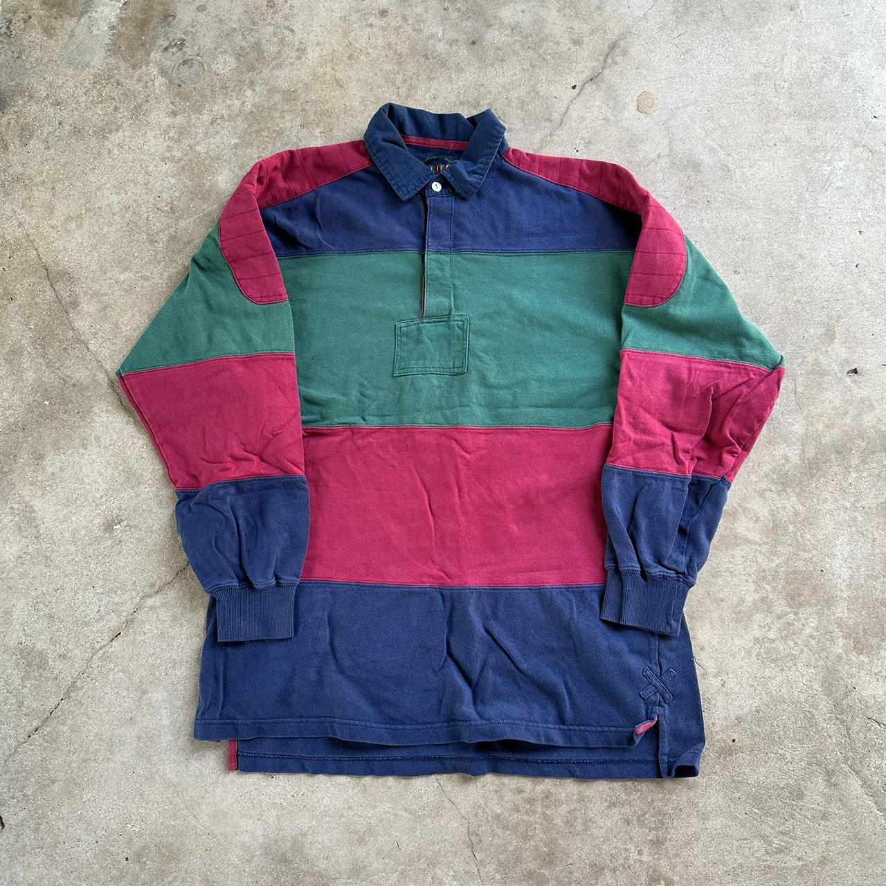 Vintage 1990’s Halifax Color Block Padded rugby Polo... Depop