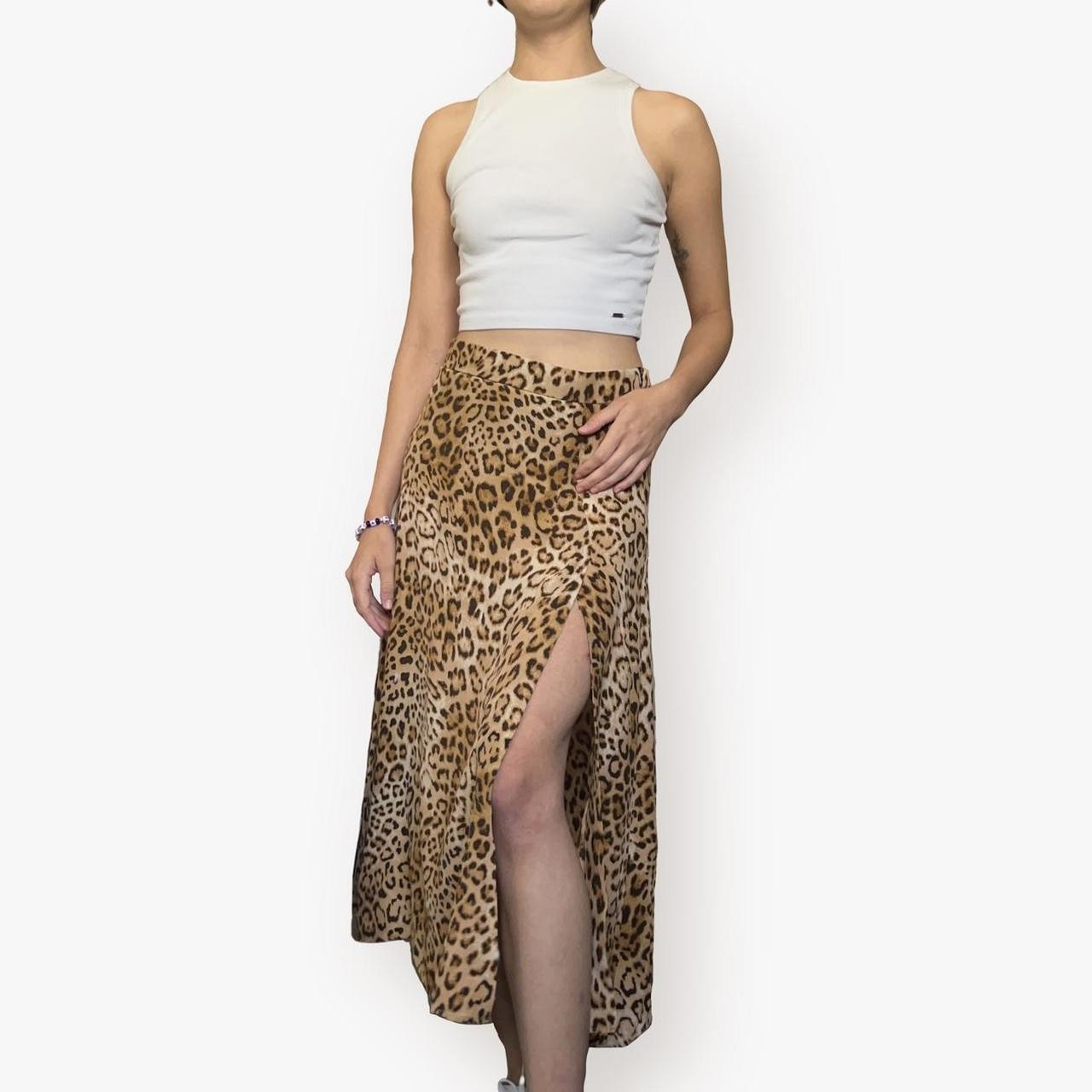 Flowy leopard best sale print skirt