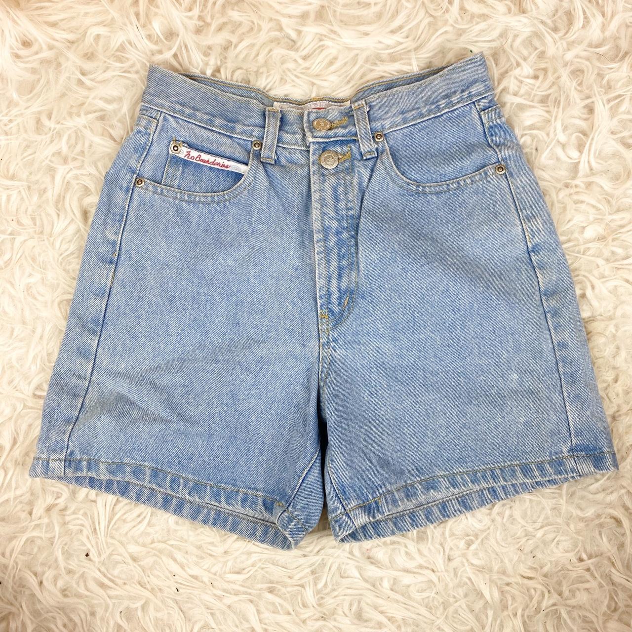 Vintage No Boundaries High Waisted Mom Shorts... - Depop