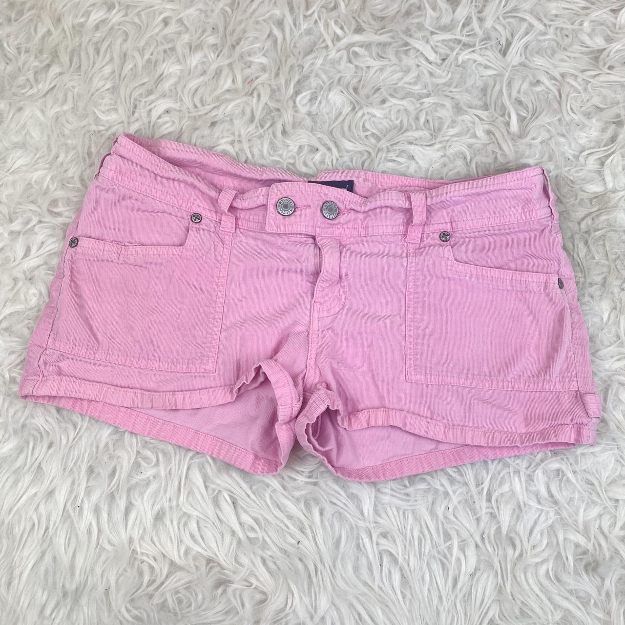 Y2k Bubblegum Pink Low Rise Corduroy Shorts 💗 • has... - Depop