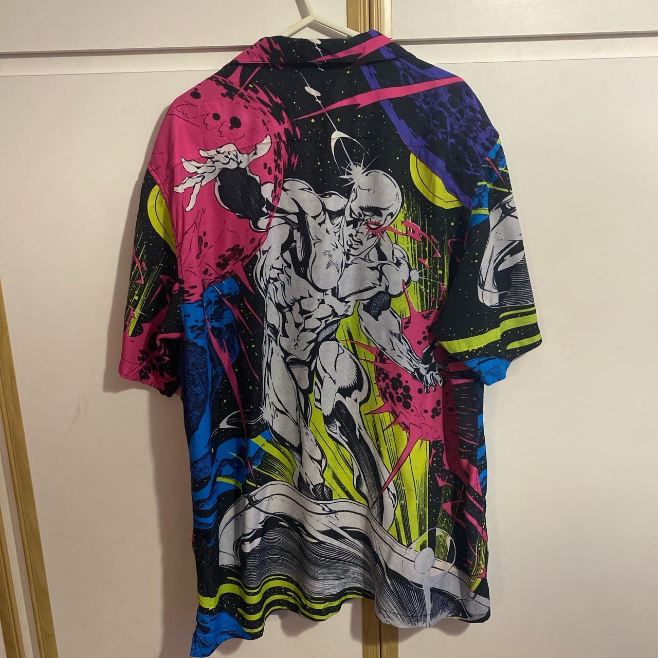 Supreme Silver Surfer Rayon Button Up | Depop