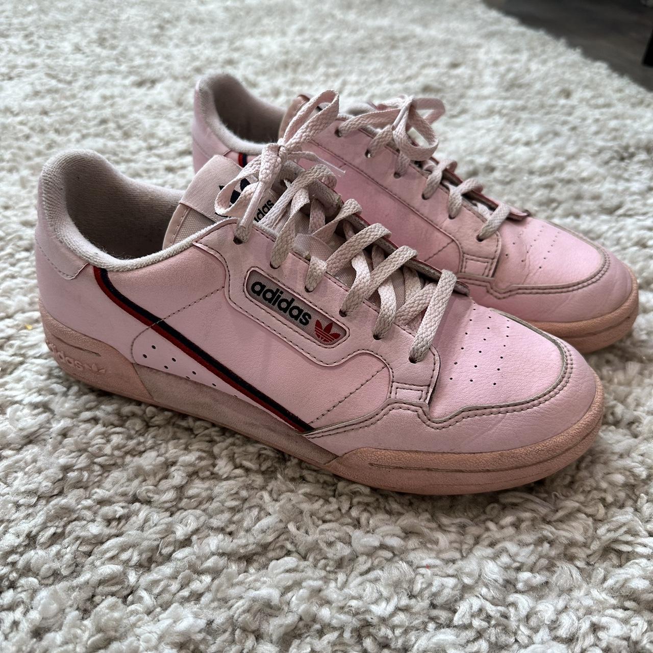 Adidas pink trainers, women’s size 6! - Depop