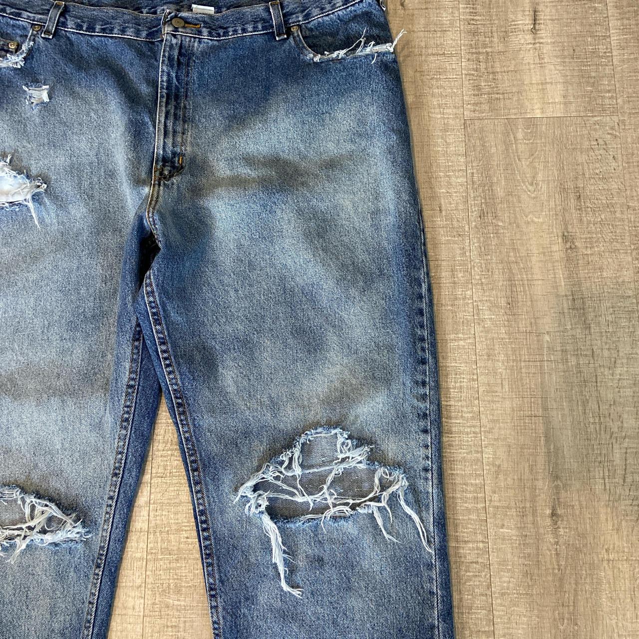 Vintage Denim jeans Distressed & sun faded by | Depop Vintage Denim jeans Distressed & sun faded by | Depop