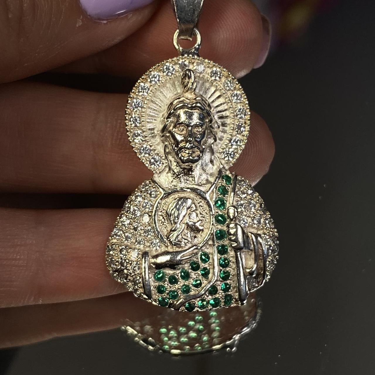 San judas hot sale diamond pendant