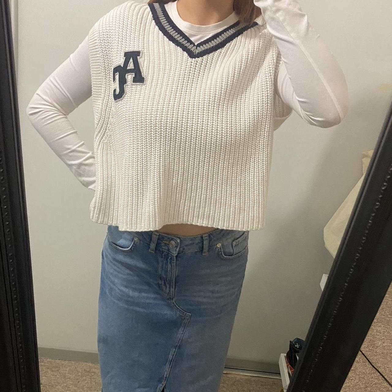 Urban outfitters sweater vest. White/ cream colour... Depop