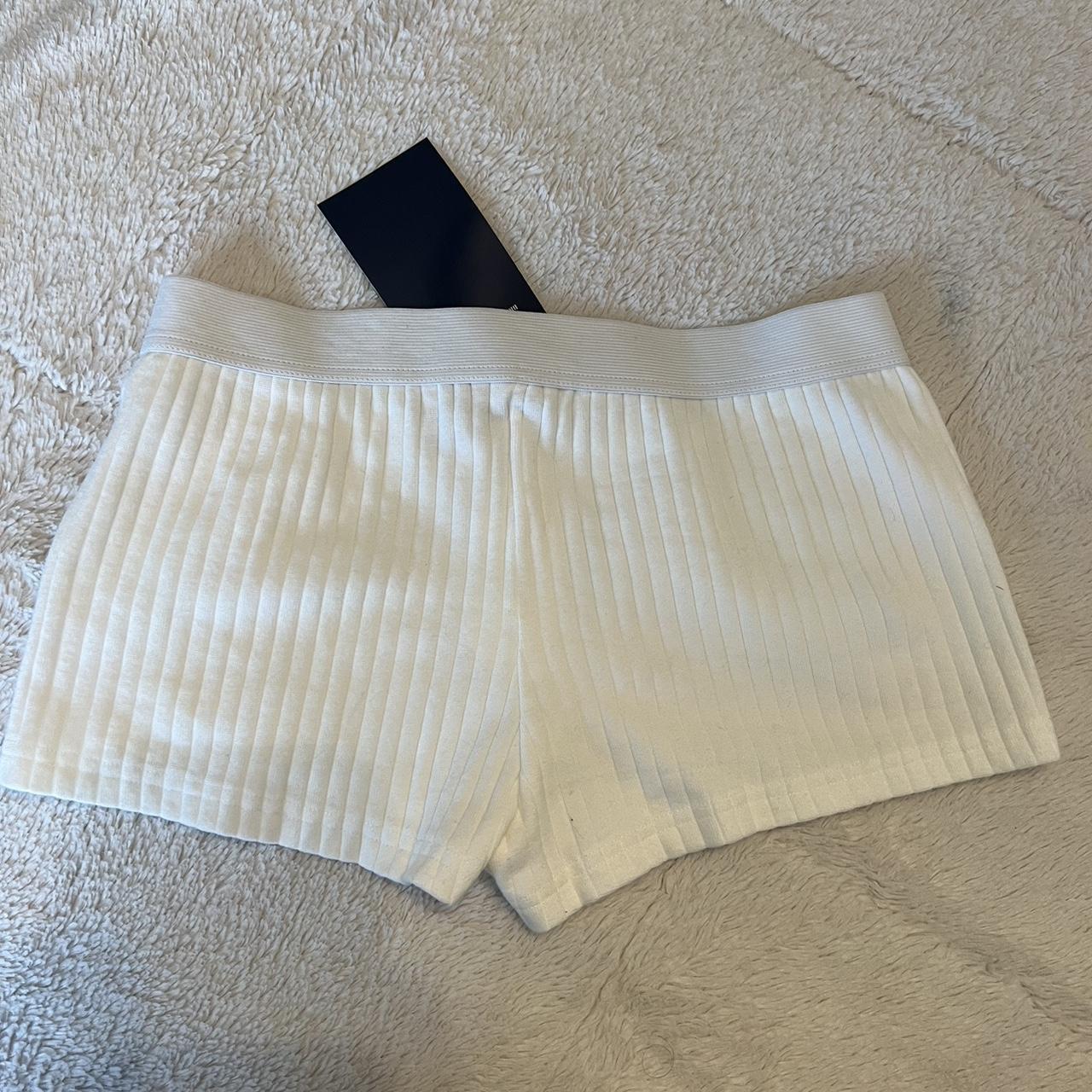 white brandy melville boy short new with tags... Depop