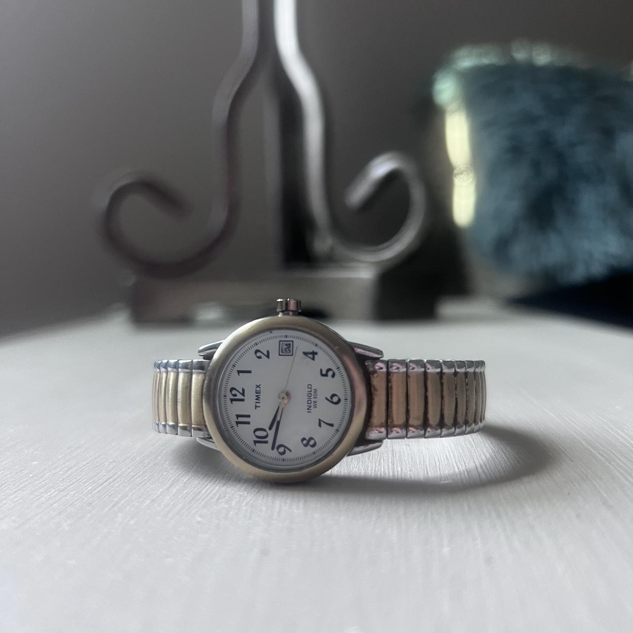 Timex Indiglo Watch Two tone silver and gold Depop