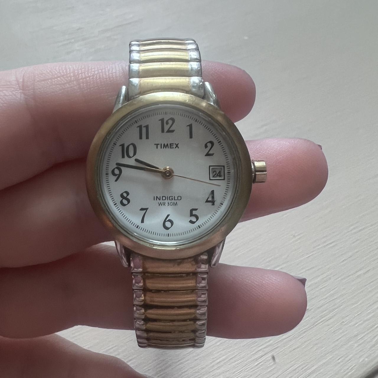 Timex Indiglo Watch Two tone silver and gold... Depop