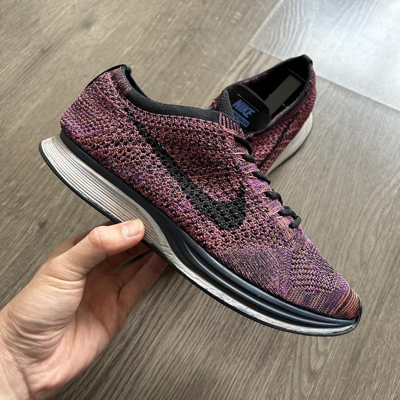 Nike flyknit racer 2024 acai berry on feet