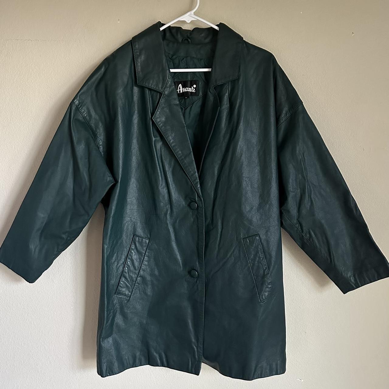 Avanti leather shop trench coat