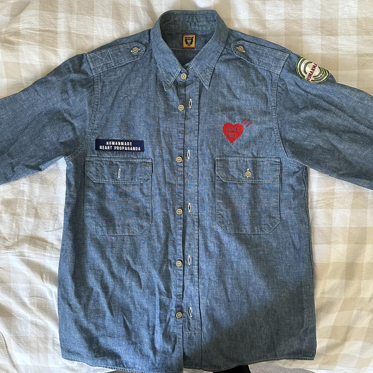 Human Made Military Chambray Shirt Size: Fits M... - Depop