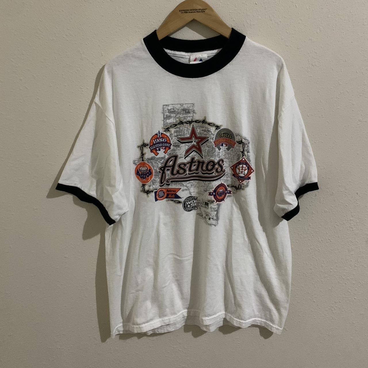 Vintage Y2K Houston Astros Logo Shirt Mens - Depop