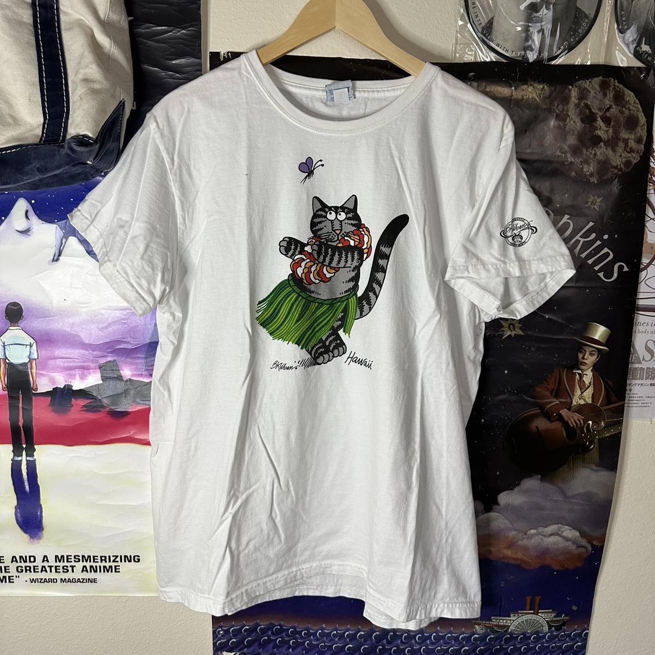 Vintage Y2K Crazy Shirts Hawaii Cat Double Sided...