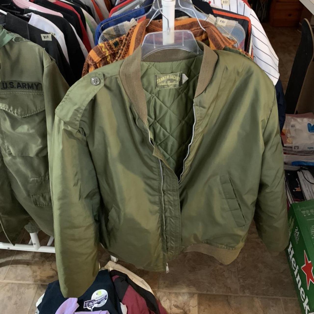 Vintage 50s Tanker Jacket water repellent jacket... - Depop