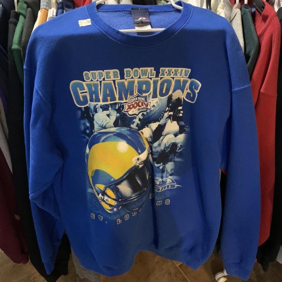 Vintage 2000 St. Louis Rams Super Bowl XXXIV Tee. - Depop