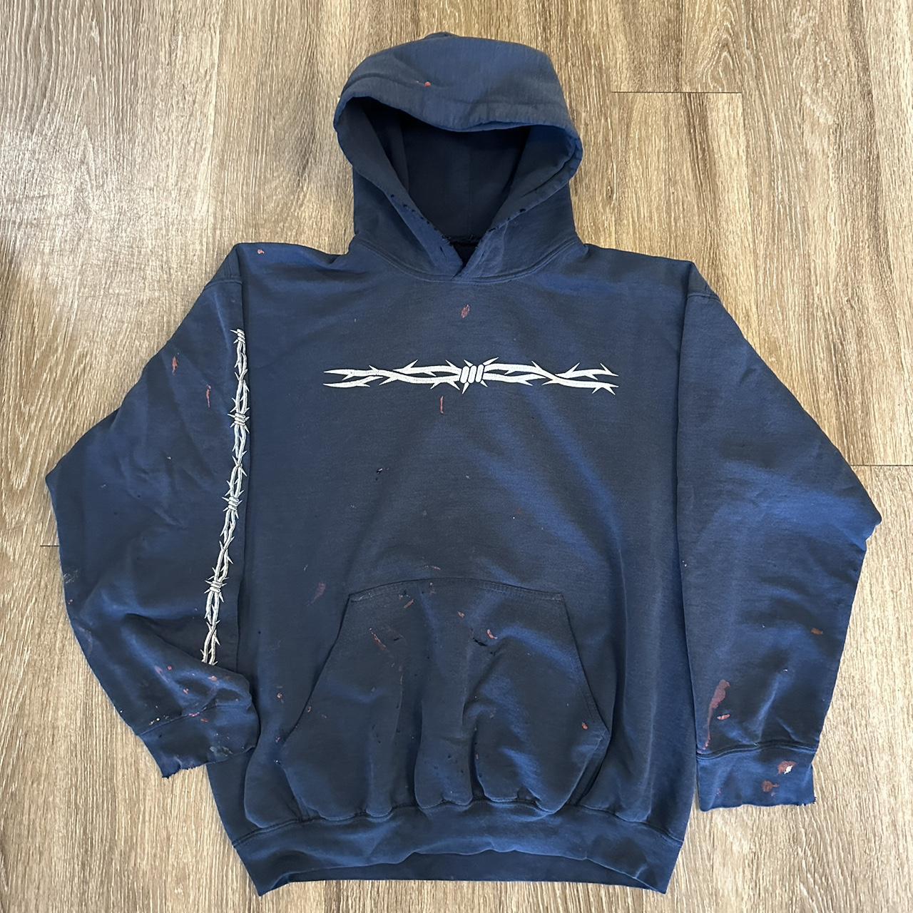 JNCO Men's Black and Grey Hoodie | Depop