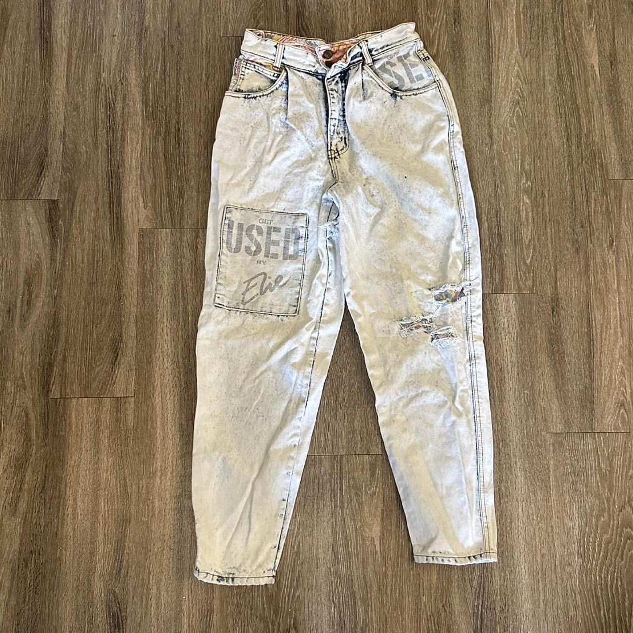 VTG 80s Retro Acid Wash High Waisted Jeans Size 12 - Depop