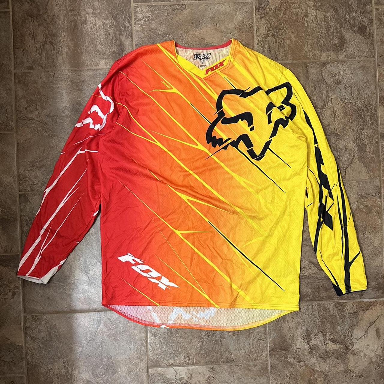 Vintage Fox Yellow & Red Long Sleeve Jersey 
