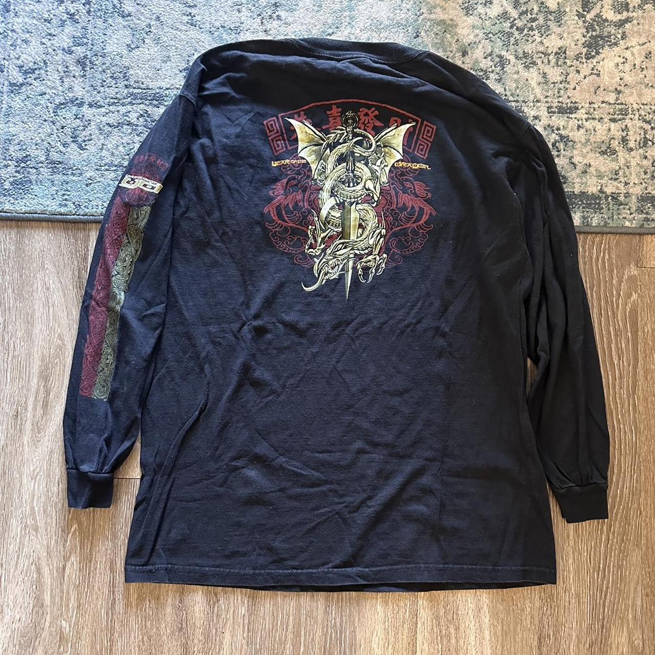 Y2K JNCO Style Dragon Long Sleeve shirt 9/10... - Depop