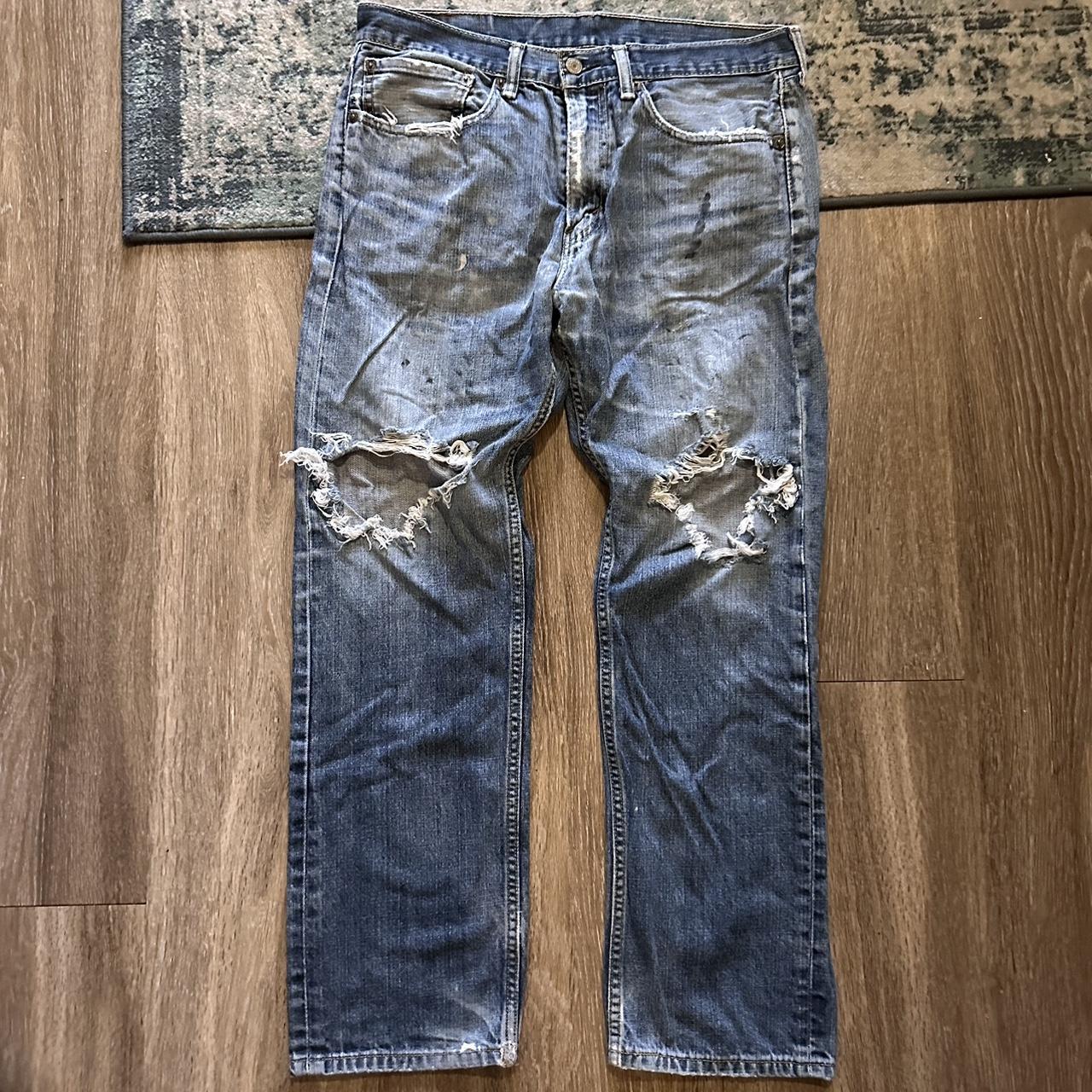 Y2K Distressed Levi’s Faded Jeans 7/10... - Depop
