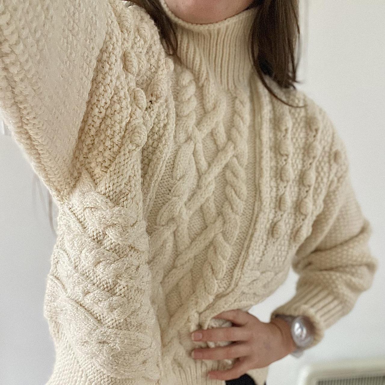 Cable Knit Sweater Zara Womens Jumpers Uk Zara Arran Style Knit