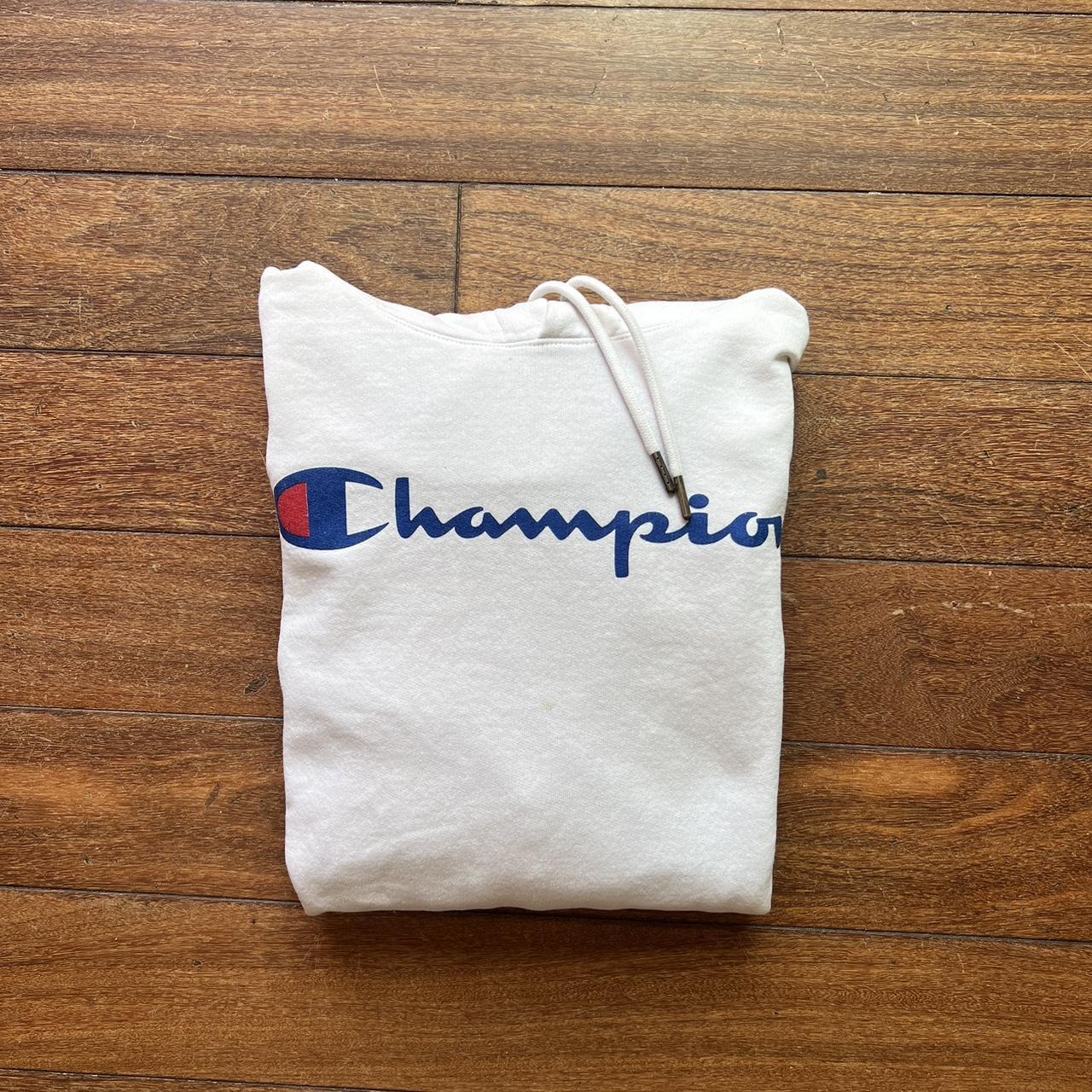 White Champion Hoodie couple small stains and