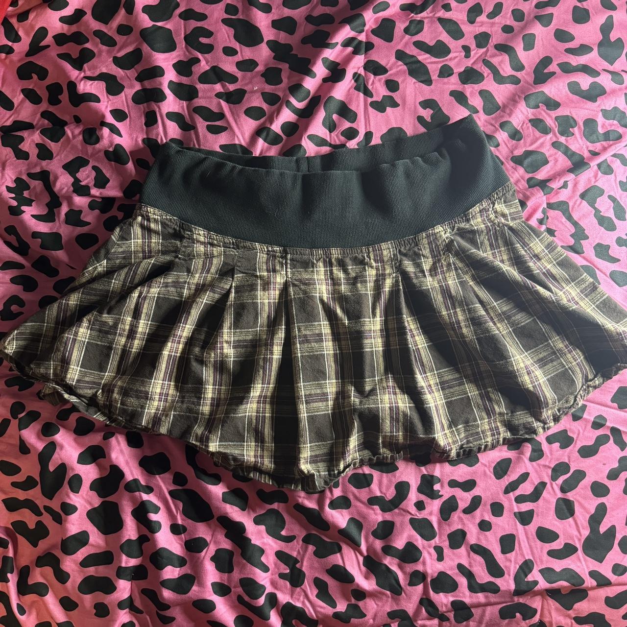 DO NOT USE PAYPAL cute y2k brown plaid skirt Depop