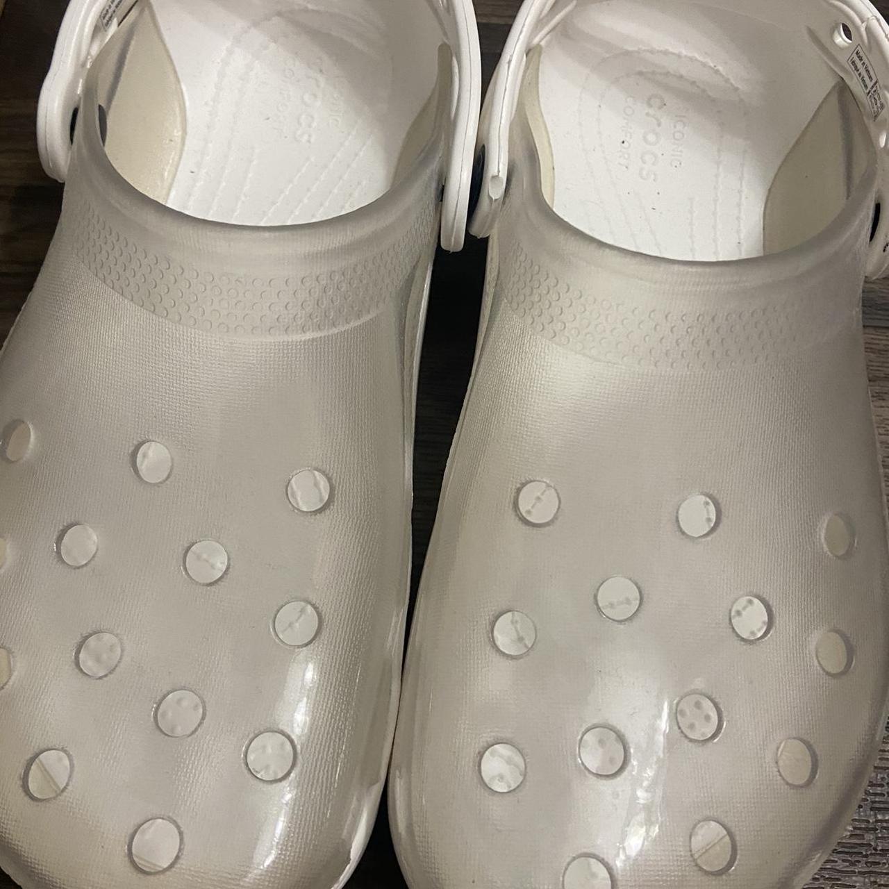 Transparent white Worn Size Depop