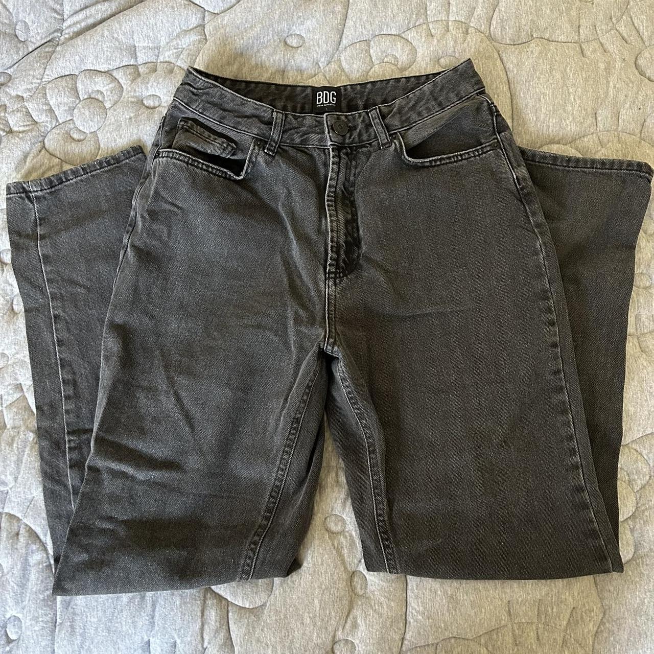 urban outfitters/BDG black mom jeans, worn but in... - Depop