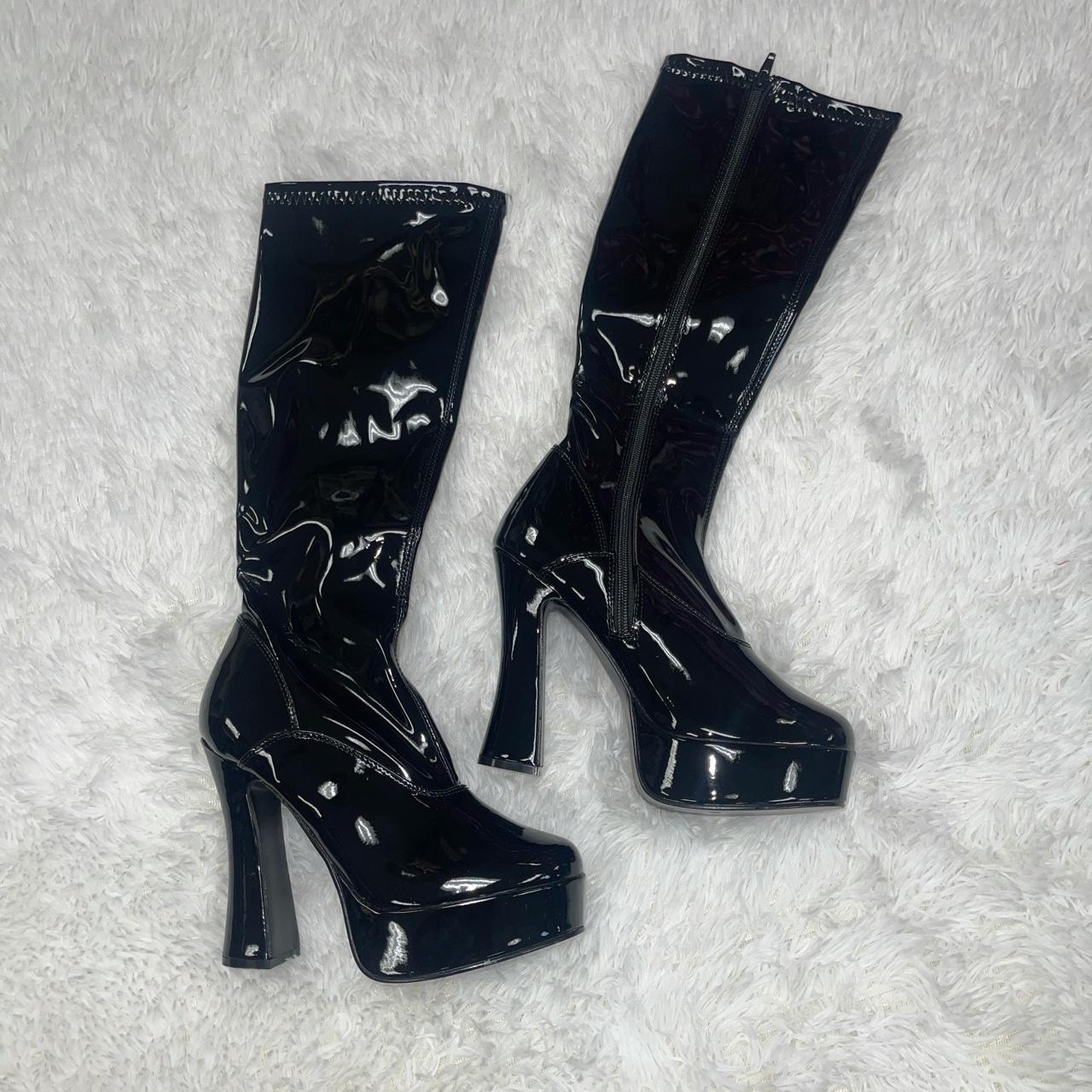 Pleaser Electra 2000Z Platform Boots Black Patent. Depop