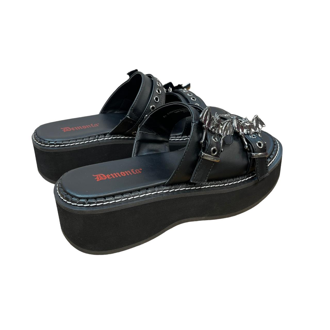 Demonia Emily-100 Black Platform Sandals Depop