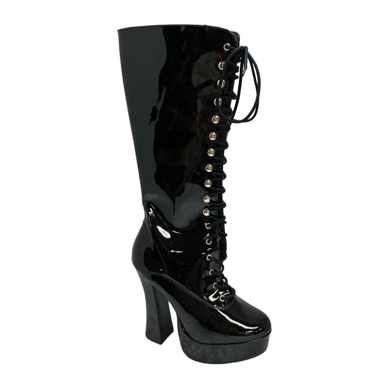 Pleaser patent leather boots online