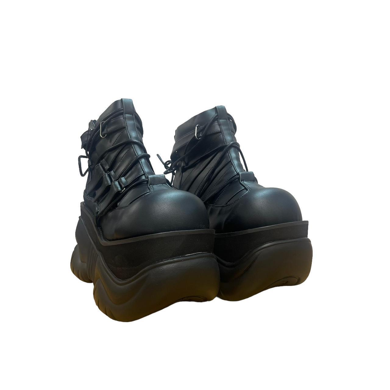 Demonia Boxer-13 Black Platform Boots Vegan Leather | Depop