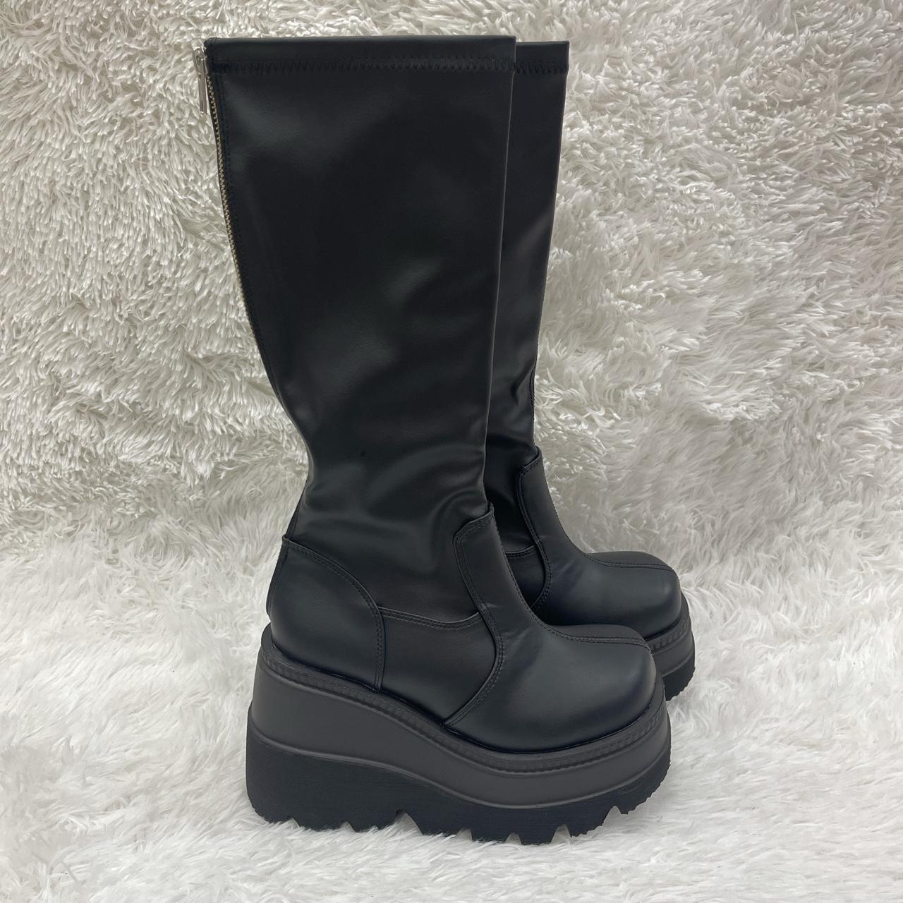 Platform Boots Demonia Shaker 65 Demonia Shaker-65 Black Platform