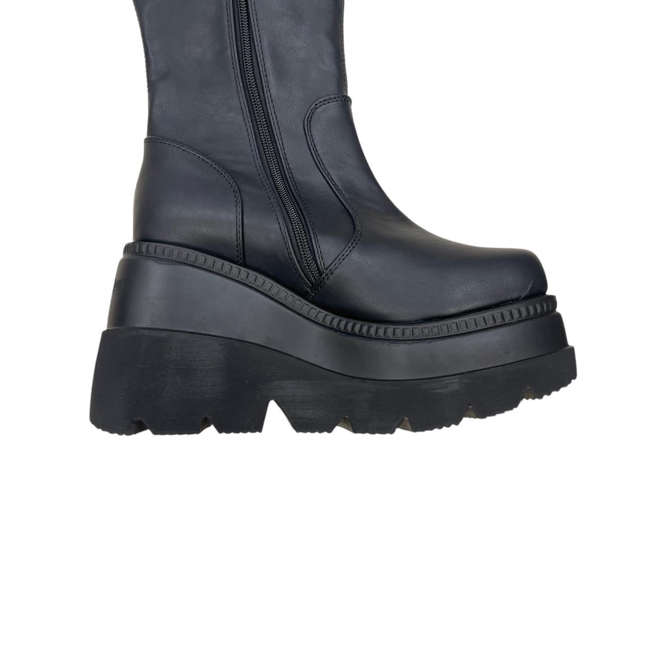 現品のみ！YOSAセリテラボディウォーマー黒フリー定価16500円→13999円 Demonia Shaker-100 Black Platform Boots Vegan | Depop