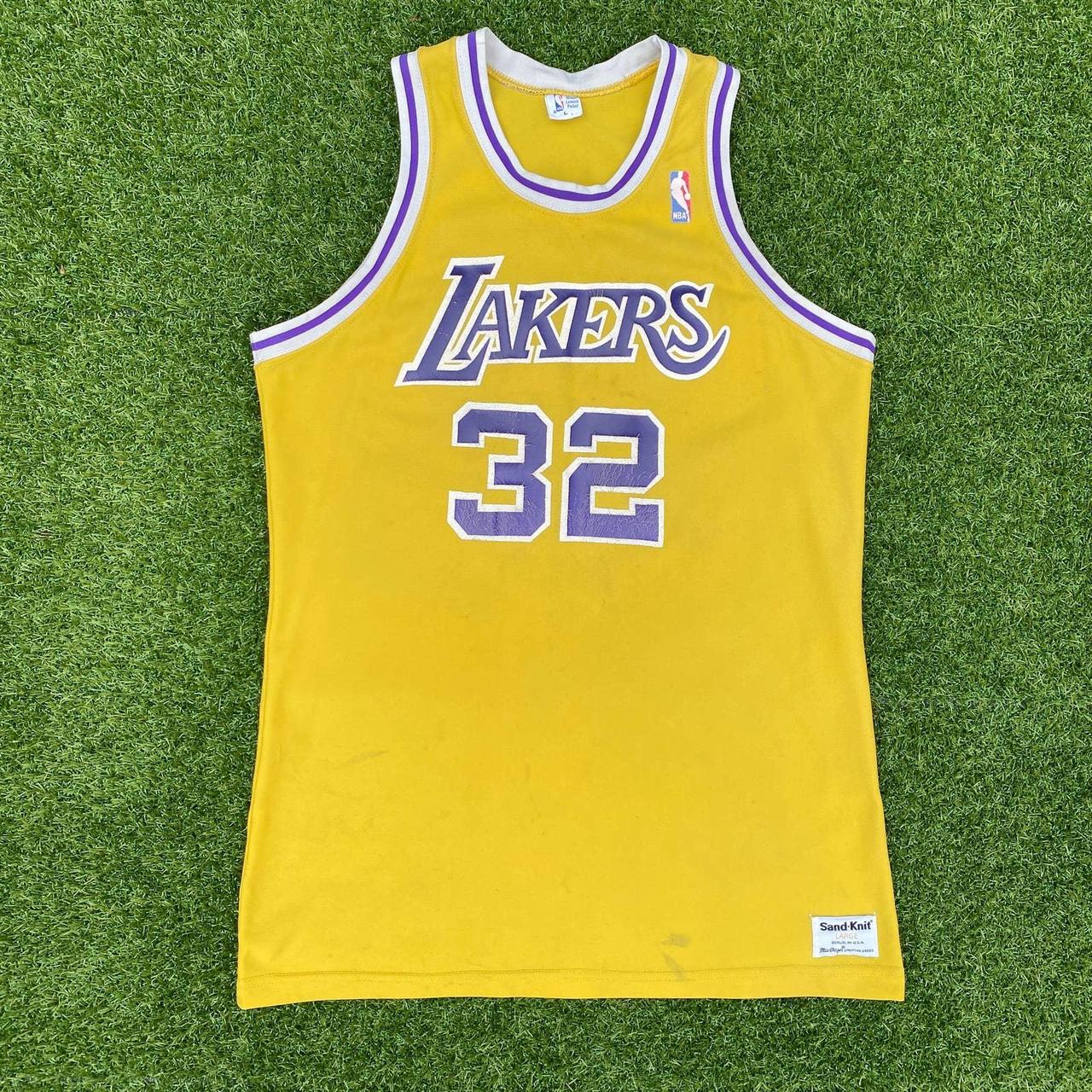 80s ヴィンテージ Sand- Knit NBA LAKERSユニフォーム-