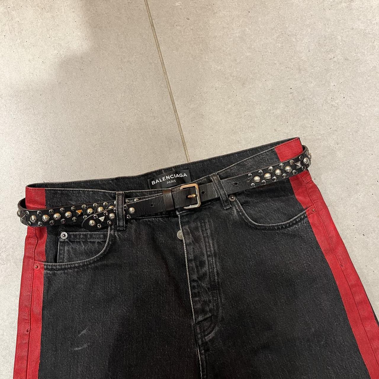 Balenciaga SS17 Red Stripe Denim Size 30 Depop